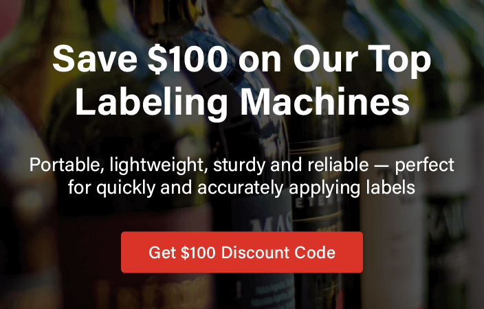 save $100 on our top labeling machines