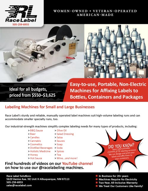 Race labeling machine flyer